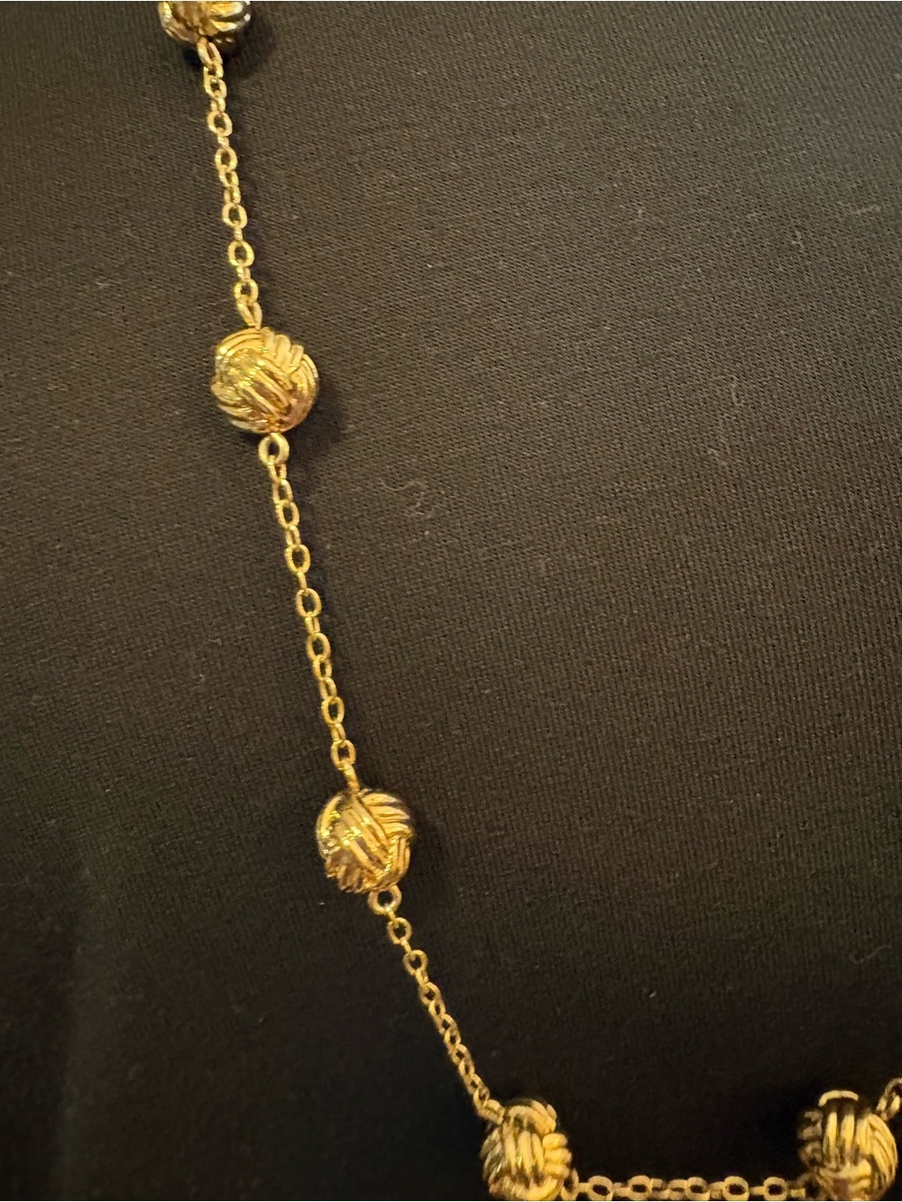 Kate Spade Long Gold Beaded Chain Necklace (GUC) - Picture 2 of 4